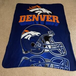 Denver Broncos Fleece Throw Blanket Blue The Northwest Company NFL 60x45
